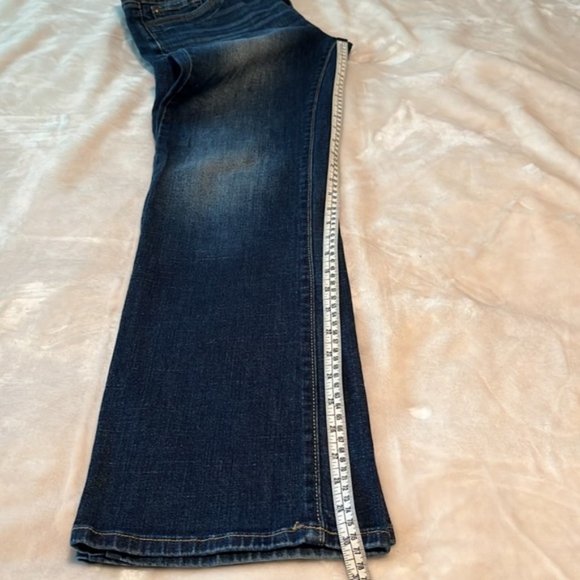 Simply Vera Vera Wang Boot Cut Jeans Size 8 Dark Wash Button Pockets - Picture 5 of 9